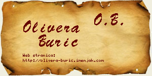 Olivera Burić vizit kartica